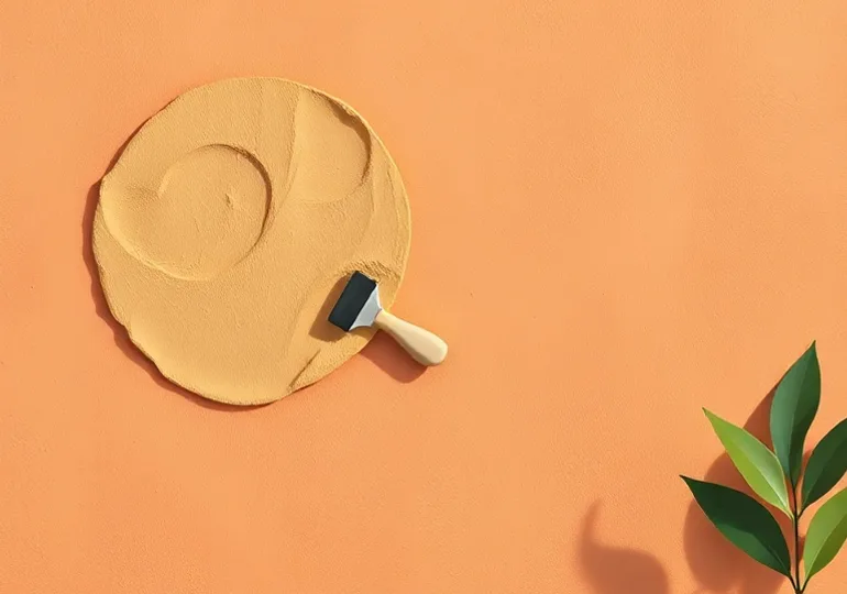 Application d'un enduit décoratif à la lisseuse sur un mur